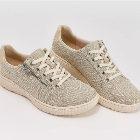 Clarks Shoes - Clarks Collection Lace-Up Sneakers Caroline Echo Natural 9 Medium